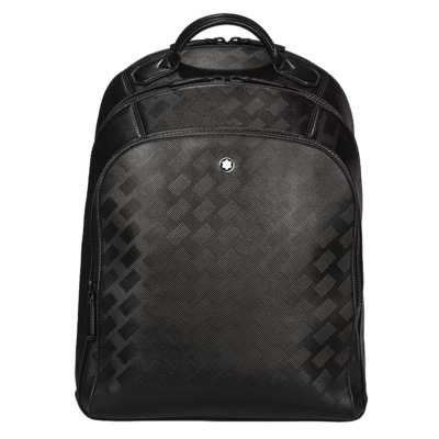 MONTBLANC EXTREME 3.0 ΔΕΡΜΑΤΙΝΗ ΤΣΑΝΤΑ ΠΛΑΤΗΣ MEDIUM ΜΑΥΡΗ