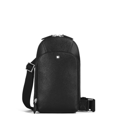 MONTBLANC SARTORIAL ΔΕΡΜΑΤΙΝΟ ΤΣΑΝΤΑΚΙ ΩΜΟΥ ΜΑΥΡΟ