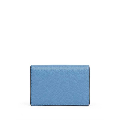 SMYTHSON PANAMA ΔΕΡΜΑΤΙΝΗ ΚΑΡΤΟΘΗΚΗ FOLDER ΓΑΛΑΖΙΟ