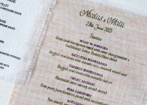 SOFT LINEN MENU
