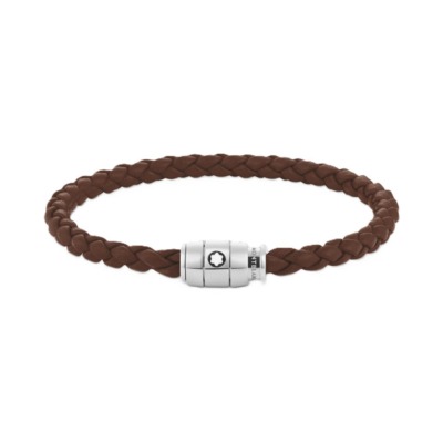 MONTBLANC ΒΡΑΧΙΟΛΙ ΜΕ ΠΛΕΓΜΕΝΟ ΔΕΡΜΑ ΚΑΦΕ