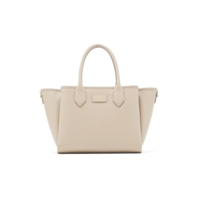 Γυναικεία τσάντα ώμου του οίκου Emporio Armani σε μπεζ χρώμα από οικολογικό δέρμα και φινίρισμα palmellato.