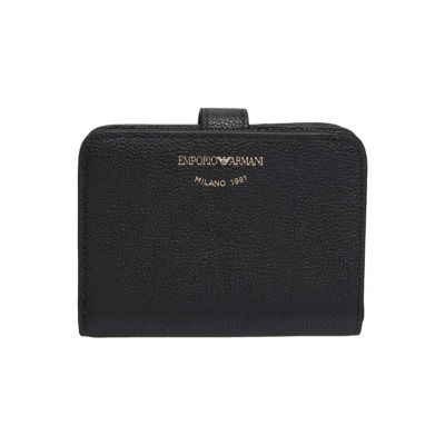 Πορτοφόλι του οίκου Εmporio Armani από δέρμα σε μαύρο χρώμα.
