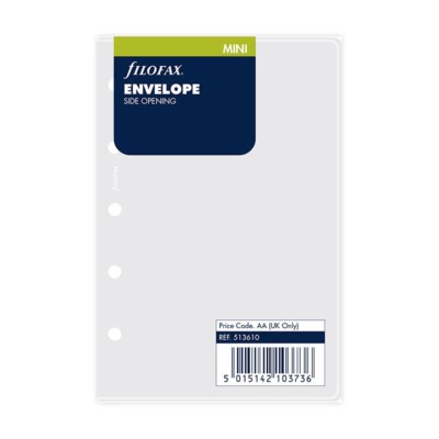 FILOFAX ΑΝΤΑΛΛΑΚΤΙΚΟ MINI ΔΙΑΦΑΝΗΣ ΦΑΚΕΛΟΣ ΜΕ ΑΝΟΙΓΜΑ ΣΤΟ ΠΛΑΙ