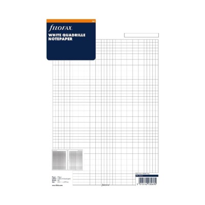 FILOFAX ΑΝΤΑΛΛΑΚΤΙΚΟ A4 WHITE QUADRILLE NOTEPAPER