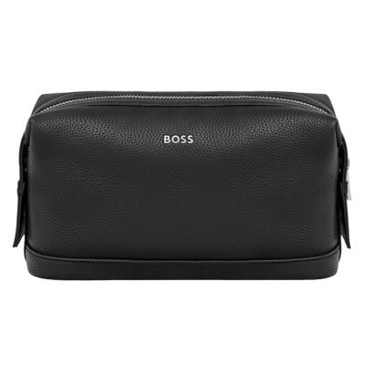 HUGO BOSS CLASSIC GRAINED ΤΣΑΝΤΑΚΙ ΠΡΟΣΩΠΙΚΩΝ ΕΙΔΩΝ ΜΑΥΡΟ