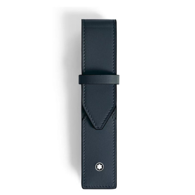 ΜONTBLANC MEISTERSTUCK ΔΕΡΜΑΤΙΝΗ ΘΗΚΗ ΣΤΥΛΟΓΡΑΦΩΝ ΜΟΝΗ ΣΚΟΥΡΟ ΜΠΛΕ