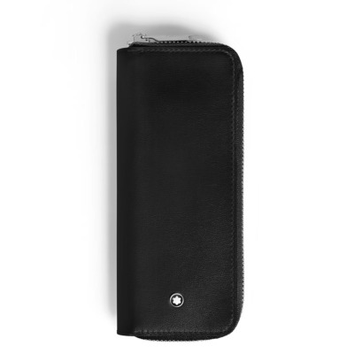 ΜONTBLANC MEISTERSTUCK ΔΕΡΜΑΤΙΝΗ ΘΗΚΗ ΣΤΥΛΟΓΡΑΦΩΝ ΔΙΠΛΗ ΜΑΥΡΗ