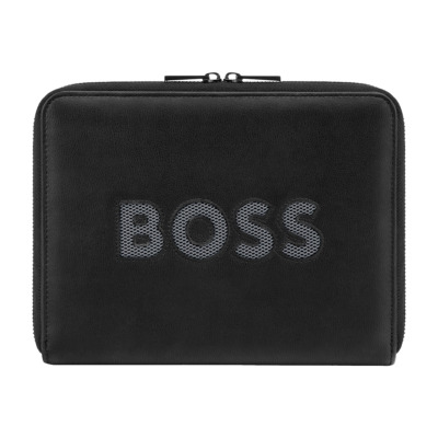HUGO BOSS TRIGA ΝΤΟΣΙΕ ΣΥΝΕΔΡΙΩΝ Α5 ZIP ΜΑΥΡΟ