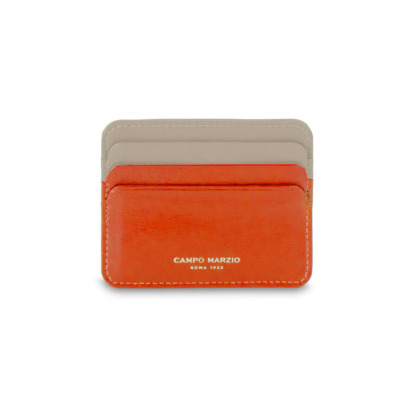 CAMPO MARZIO CINDY ΔΕΡΜΑΤΙΝΗ ΚΑΡΤΟΘΗΚΗ ΠΙΣΤΩΤΙΚΩΝ ΚΑΡΤΩΝ ORANGE-CAPPUCCINO