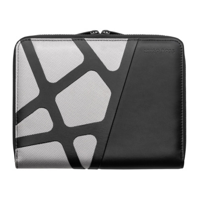 HUGO BOSS CRAFT ΝΤΟΣΙΕ ΣΥΝΕΔΡΙΩΝ Α5 ZIP ΜΑΥΡΟ-ΑΣΗΜΙ