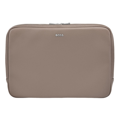 HUGO BOSS GRAINED ΘΗΚΗ LAPTOP TAUPE 2 HUGO BOSS GRAINED ΘΗΚΗ LAPTOP TAUPE 1