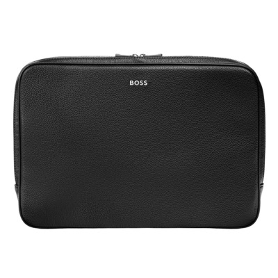HUGO BOSS GRAINED ΘΗΚΗ LAPTOP ΜΑΥΡΗ