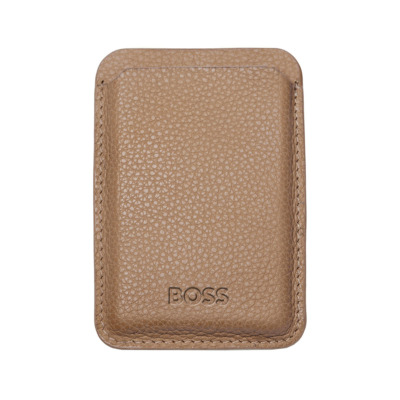 HUGO BOSS GRAINED MAGSAFE ΔΕΡΜΑΤΙΝΗ ΚΑΡΤΟΘΗΚΗ ΚΑΜΕΛ