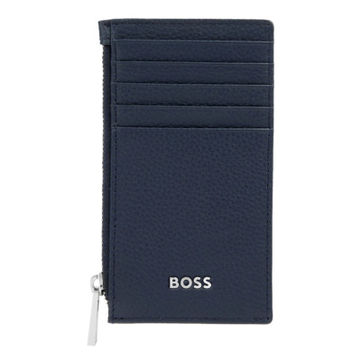 HUGO BOSS CLASSIC GRAINED ΚΑΡΤΟΘΗΚΗ ΣΚΟΥΡΟ ΜΠΛΕ
