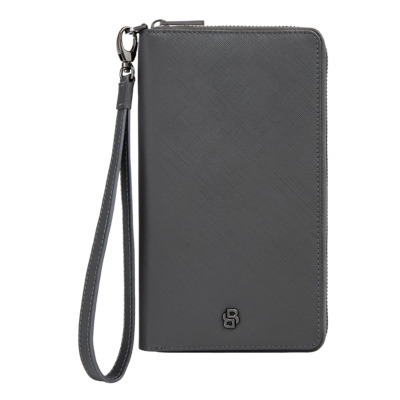 HUGO BOSS DOUBLE B SAFFIANO ΠΟΡΤΟΦΟΛΙ ΓΚΡΙ