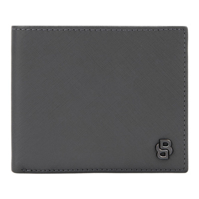 HUGO BOSS DOUBLE B SAFFIANO ΠΟΡΤΟΦΟΛΙ ΓΚΡΙ