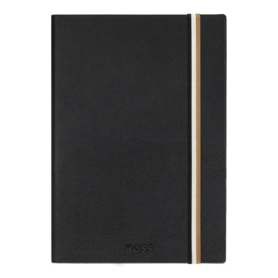 HUGO BOSS ΣΗΜΕΙΩΜΑΤΑΡΙΟ A5 ESSENTIAL ICONIC ΜΑΥΡΟ