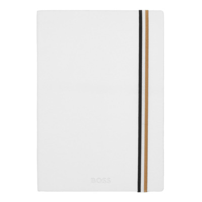 HUGO BOSS ΣΗΜΕΙΩΜΑΤΑΡΙΟ A5 ESSENTIAL ICONIC ΛΕΥΚΟ