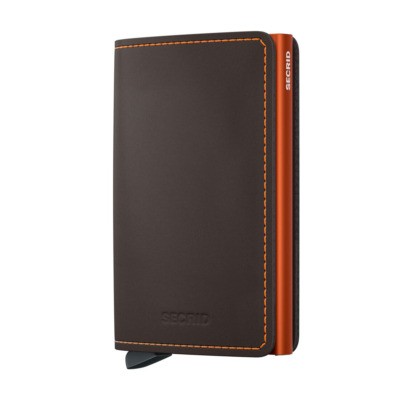 SECRID SLIM WALLET MATTE TRUFFLE-ORANGE
