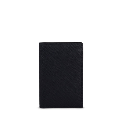 SMYTHSON PANAMA PREMIUM ΔΕΡΜΑΤΙΝΗ ΚΑΡΤΟΘΗΚΗ FOLDED 6CC ΜΑΥΡΗ