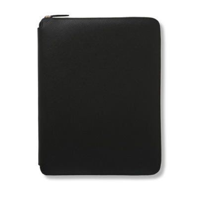 SMYTHSON PANAMA ΔΕΡΜΑΤΙΝΟ ΝΤΟΣΙΕ ΣΥΝΕΔΡΙΩΝ A4 ΜΑΥΡΟ