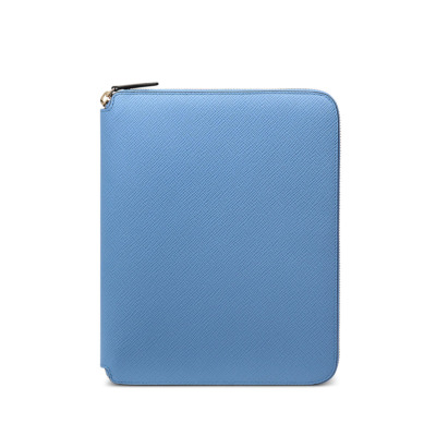 SMYTHSON PANAMA ΔΕΡΜΑΤΙΝΟ ΝΤΟΣΙΕ ΣΥΝΕΔΡΙΩΝ A5 ΓΑΛΑΖΙΟ