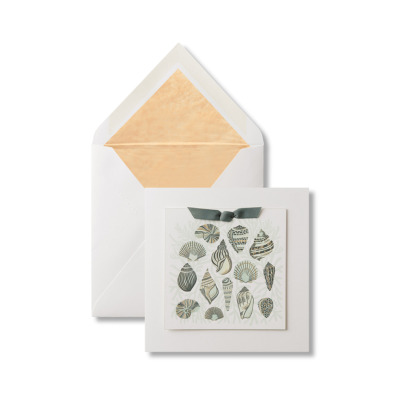 SMYTHSON ΕΥΧΑΡΙΣΤΗΡΙΕΣ ΚΑΡΤΕΣ ΚΑΙ ΦΑΚΕΛΑ GREETINGS SEA SHELLS 1ΤΜΧ