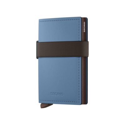 SECRID BAND WALLET MATTE ΓΑΛΑΖΙΟ-ΚΑΦΕ