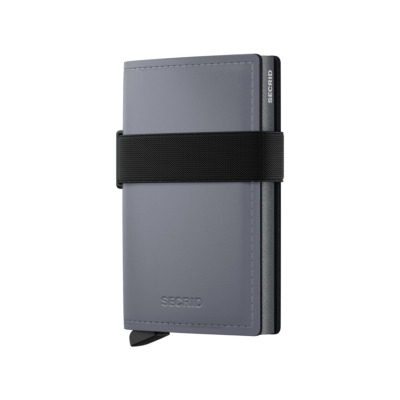 SECRID BAND WALLET MATTE ΓΚΡΙ ΜΑΥΡΟ