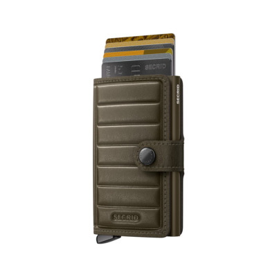 SECRID PREMIUM MINIWALLET EMBOSS LINES ΧΑΚΙ