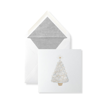 SMYTHSON ΕΥΧΑΡΙΣΤΗΡΙΕΣ ΚΑΡΤΕΣ ΚΑΙ ΦΑΚΕΛΑ XMAS METALLIC TREE 10ΤΜΧ