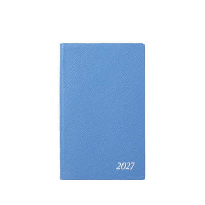 SMYTHSON PANAMA PREMIUM ΔΕΡΜΑΤΙΝΟ ΕΒΔΟΜΑΔΙΑΙΟ ΗΜΕΡΟΛΟΓΙΟ POCKET-SIZE A6 ( 9 X 14 ) 2027 ΓΑΛΑΖΙΟ