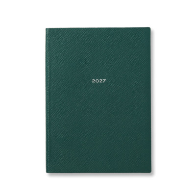 SMYTHSON SOHO PREMIUM ΔΕΡΜΑΤΙΝΟ ΕΒΔΟΜΑΔΙΑΙΟ ΗΜΕΡΟΛΟΓΙΟ Α5 MID-SIZE ( 14 X 19.6 ) 2027 FOREST GREEN