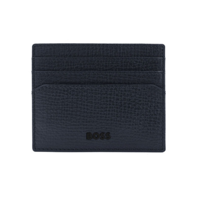 HUGO BOSS GRID ΔΕΡΜΑΤΙΝΗ ΚΑΡΤΟΘΗΚΗ ΜΠΛΕ