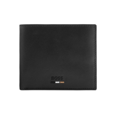 HUGO BOSS EMBLEMATIC ΔΕΡΜΑΤΙΝΟ ΠΟΡΤΟΦΟΛΙ ΜΑΥΡΟ