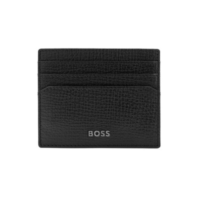 HUGO BOSS GRID ΔΕΡΜΑΤΙΝΗ ΚΑΡΤΟΘΗΚΗ ΜΑΥΡΗ