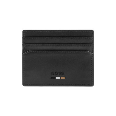 HUGO BOSS EMBLEMATIC ΔΕΡΜΑΤΙΝΗ ΚΑΡΤΟΘΗΚΗ ΜΑΥΡΗ