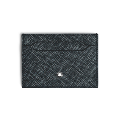 MONTBLANC ΔΕΡΜΑΤΙΝΗ ΚΑΡΤΟΘΗΚΗ SARTORIAL 5CC TWEED BLUE