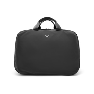 @EMPORIO ARMANI ΤΣΑΝΤΑ ΠΛΑΤΗΣ - ΧΑΡΤΟΦΥΛΑΚΑΣ ΜΑΥΡΟΣ