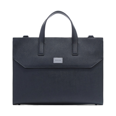 EMPORIO ARMANI ΔΕΡΜΑΤΙΝΟΣ ΧΑΡΤΟΦΥΛΑΚΑΣ ΜΑΥΡΟΣ