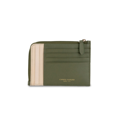 CAMPO MARZIO LYNETTE ΘΗΚΗ ΠΙΣΤΩΤΙΚΩΝ ΚΑΡΤΩΝ OLIVE GREEN-CREAM