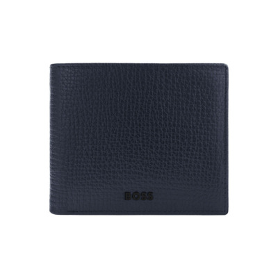 HUGO BOSS GRID ΔΕΡΜΑΤΙΝΟ ΠΟΡΤΟΦΟΛΙ ΜΠΛΕ