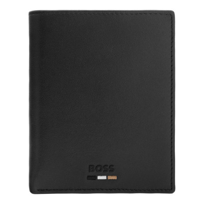 HUGO BOSS EMBLEMATIC ΔΕΡΜΑΤΙΝΟ ΠΟΡΤΟΦΟΛΙ ΜΑΥΡΟ
