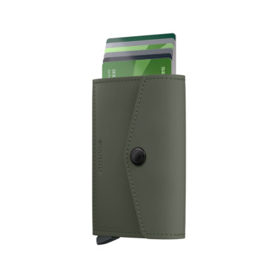 SECRID ENVELOPE WALLET MATTE ΠΡΑΣΙΝΟ ΜΑΥΡΟ